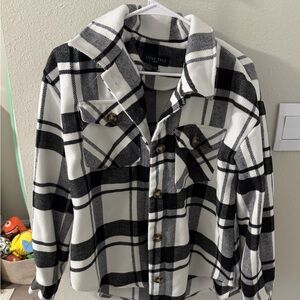 Love Tree Monochrome Checkered Jacket